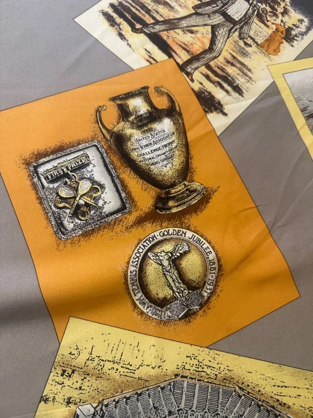 1998 US OPEN TENNIS COMMEMORATIVE SILK SCARF ---Listing all Champions